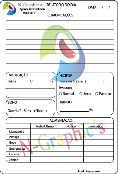 Agenda Escolar Personalizada - Miolo Personalizáveis
