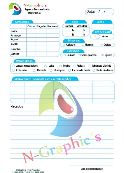 Agenda Escolar Personalizada - Miolo Personalizáveis